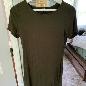 Army green long dress
